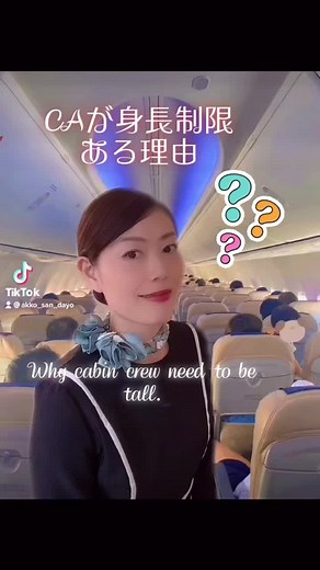 よくあるCAの身長についてのお話💁‍♀️✈️❤️#元ca #キャビンアテンダント #客室乗務員 #エアライン #tiktok教室 #誰かに話したい #cabincrew #승무원 #空姐 #caあるある #airplane #飛行機 #おススメ #fyp