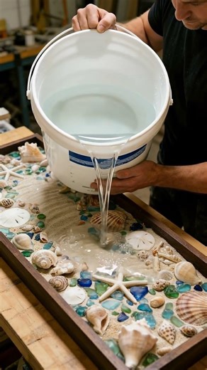 Building a Beach Resin Kitchen Countertop