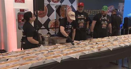 Philadelphia sets world record for "Longest Line of Cheesesteaks" on National Cheesesteak Day