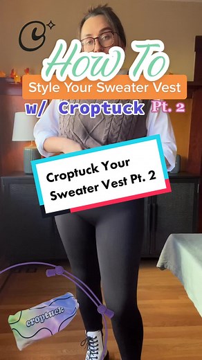 How to Style, Tuck & Crop Your Sweater Vest with Croptuck