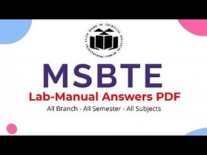 📢 MSBTE K Schem Lab-Manual Answers PDF | All Branch - All Semester - All Subject | MSBTE Solution 🤩