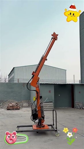 Electric hydraulic mounted remote control crane.#lifter