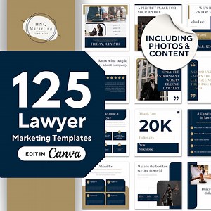 Law Firm Instagram Template: Attorney Social Media Posts (canva) - Etsy