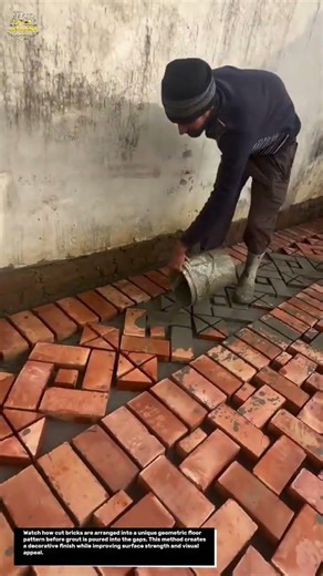 This Brick Floor Pattern Looks Complicated But Is Surprisingly Easy