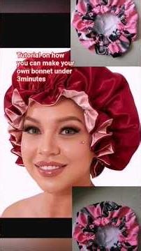 'DIY Ladies' Bonnet Tutorial : A stunning Accessory.