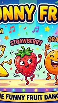 Five Funny Fruits Dancing! 🍎🍌🍓 | Funny Fruit Dance Song for Kids