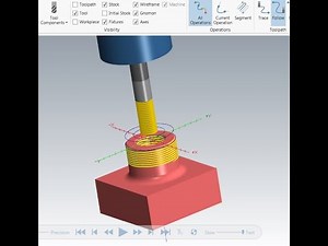 Thread Mill (interpolated threading) Mastercam 2019. (Spanish)