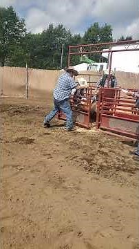 Abbie Mutton busting backwards