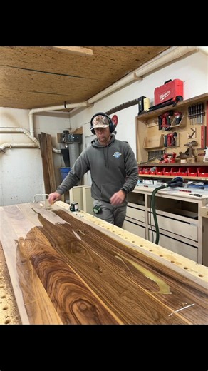 Just wrapped up this beautiful walnut countertop for a kitchen remodel! 🪵 I shaped a faux live edge for a natural look and finished it off with Rubio Monocoat, which really brought out the depth and warmth of the grain. There’s nothing like the feel of solid walnut to make a kitchen stand out! | McElvy Custom Woodworks