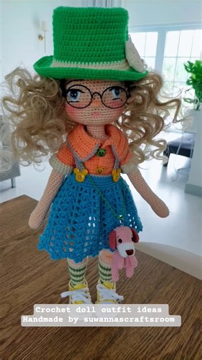 Crochet doll outfit idea 👗