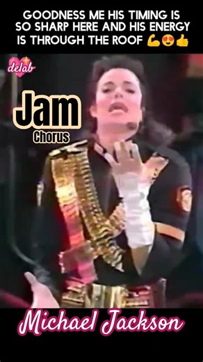 Michael Jackson 'Jam' Live (delab edit) Chorus 1 MJ in Black and Gold.
