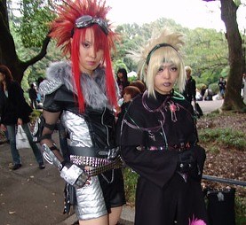 Japanese rock band cosplayers