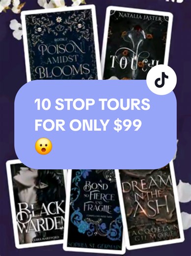 Time to shake off the long winter blahs with a mini book tour! Authors, book a 10 stop mini tour for ONLY $99! INCLUDES: 🌸 5 day tour 🌿 Custom graphics 🌸 Book tour kick-off post featured on website 🌿 Tour-wide giveaway to boost exposure Space is limited and fills quickly so book now! SEE BIO FOR CONTACT INFO! *Seasonal offer expires April 30th *all tours are subject to availability *Doesn't have to be a new release Featured Authors (Past Tours): @Cassandra - Fantasy Author @Natalia Jaster 🖤
