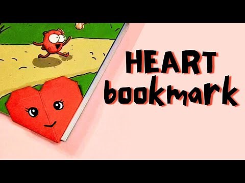 DIY Easy Origami Heart bookmark | Paper Corner bookmark Tutorial | Craft idea