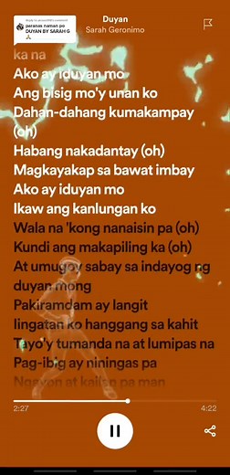 Sarah Geronimo - Duyan Lyrics | Karaoke Full Song | Spotify Wrapped