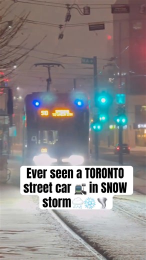 😱Ever seen a street car in Snowstorm? Wait for it.. #snow #snowstorm #canada