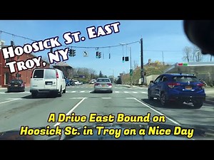 Troy, NY - A Drive through Hoosick St. - East Bound - 4k