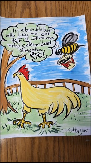KFC Bumble bee #art #colors #painting #drawing #plants #chicken #bee #kfc #funny #memes #art #silly