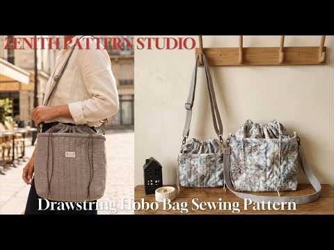 DIY Quilted Drawstring Crossbody Bag