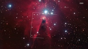 Moving image zooms in on the Cone Nebula, 2,500 light years from Earth | Daily Mail Online
