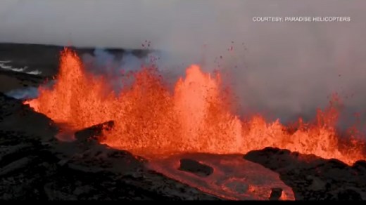 Hawaii's Mauna Loa eruption: Stunning video shows lava spewing into air
