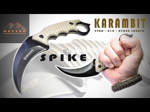 Boker Spike Karambit Magnum Knife Unboxing - Kydex Sheath - G10 - 440A Steel