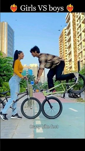 GIRLS VS BOYS 😎 CYCLE STUNT COMPETITION [3] #cycle #stunt