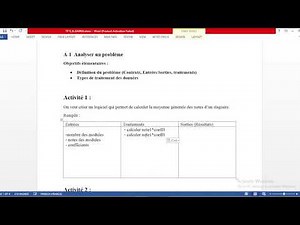 Algorithmes : Entrées- Traitements- Sorties