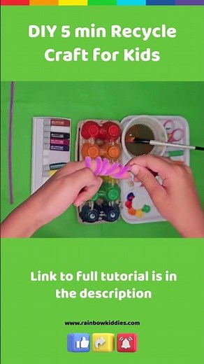 Easy DIY 5 min Recycled Bug Craft | Nature & Sustainability| Rainbow Kiddies Stories for Kids