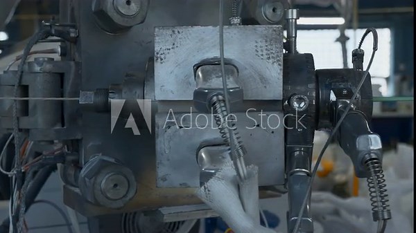 Modern cable manufacturing, cable factory. Creative. Electric cable production process in a modern factory.