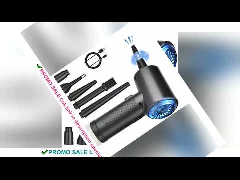 Protable Air Duster for Computer Cleaning 51000RPM Cordless Compressed Air Blower with LED Light for