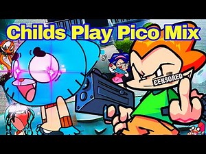Friday Night Funkin' PIBBY Gumball VS Pico in NEW FNF UPDATE | Child's Play Pico Mix (FNF Mod)