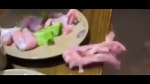 WATCH: Video of raw chicken 'crawling' off plate goes viral