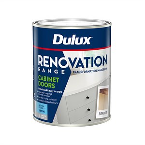 Dulux Renovation Range Cabinet Doors Satin Vivid White 1L