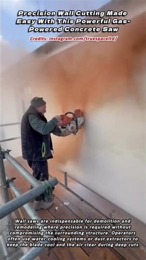 Precision Wall Cutting Made Easy With This Powerful Gas Powered Concrete Saw