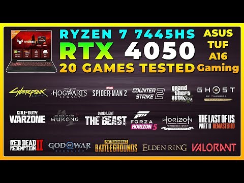 ASUS TUF A16 (2025) | Ryzen 7 7445HS + RTX 4050 | Test in 20 Games in Late 2025