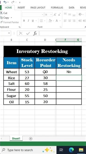 Inventory Restocking in Excel Made Easy 📦📊