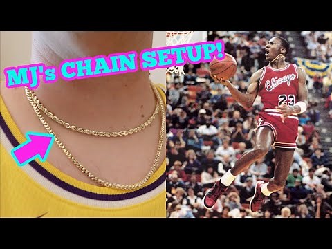 How to GOLD Chain Like MIKE! Michael Jordan gold chain review.