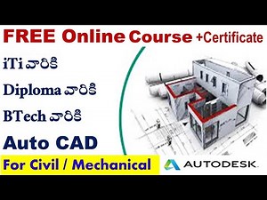 free online autocad course with certificate For Civil Mechanical autocad training online free CADCAM