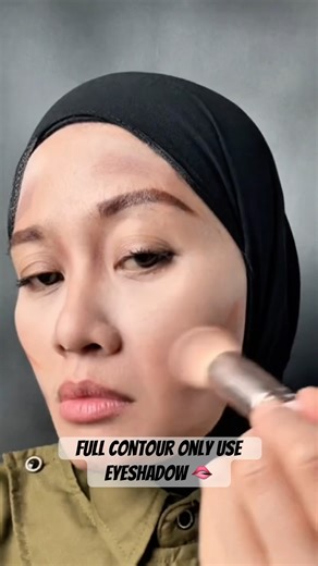 Full Contour using Eyeshadow 🫦 #shorts #makeup #makeuptutorial #viral