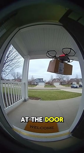 Drone Delivers Package to Front Door—Caught on Ring #ringcamera #homesecurity