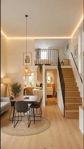Clever Tiny Home Design with Loft Bedroom | Modern Small Space Living Ideas