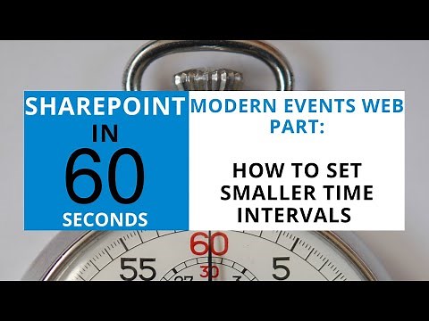 SharePoint Events Web Part Time Increments Shorter Than 30 Minutes
