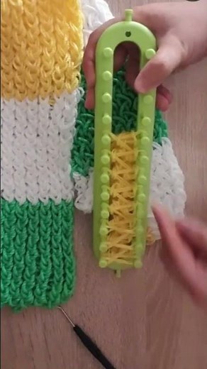 Knitting loom for beginners step by step #knitting #crochet #loom #scarf