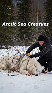 Tiny Snow White Wolf Pup Saved His Mother with Help of the Rescue Team | Arctic Sea Creatues