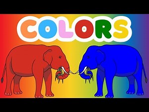 Color Learning with Cartoon Elephants | Learn colors for Children | 2D kids Learning Videos