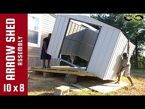 Timelapse Building Steel Storage Shed 10 x 8 Arrow Newport NP10867 Assembly Construction DIY
