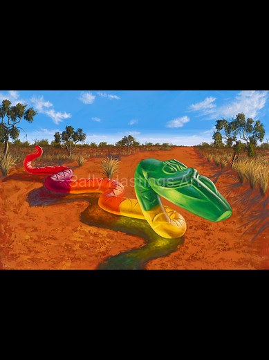 Gummy Snake Painting at Affordable Art Fair Brisbane