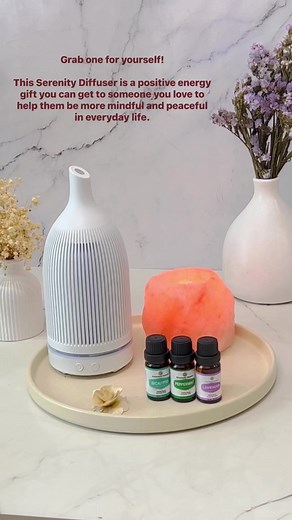 1K reactions · 38 shares | Grab one for yourself! This Serenity Diffuser is a positive energy gift you can get to someone you love to help them be more mindful and peaceful in everyday life. | Himalayan Salt and Light Enterprise | Facebook