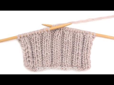 How to work knit 2, purl 2 (back and forth) – UK / US knitting style